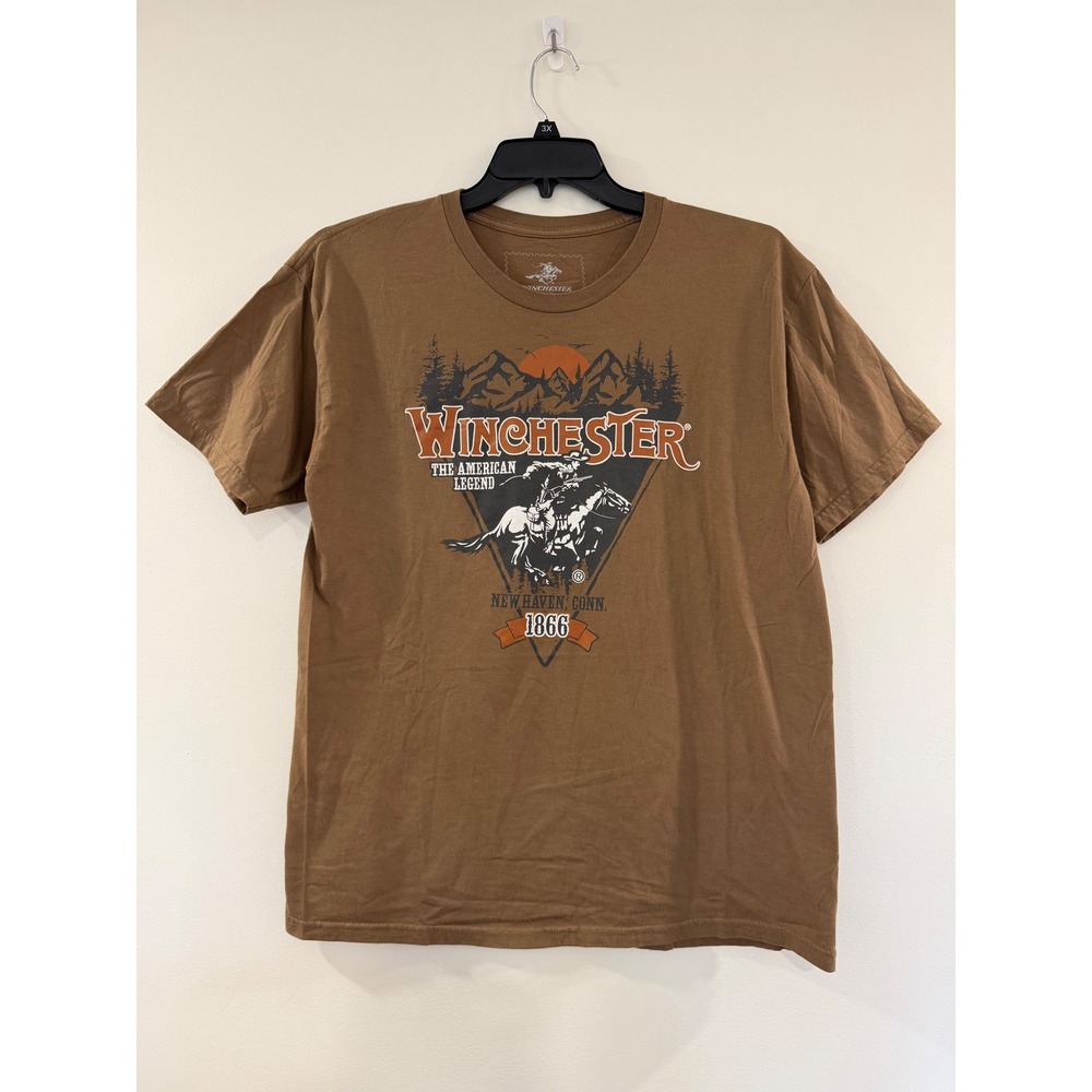 Winchester The American Legend Brown Graphic T-Shirt Mens Large
